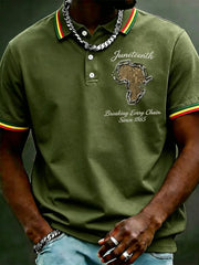 Men's Juneteenth Breaking Every Chain Since 1865 Print Polo