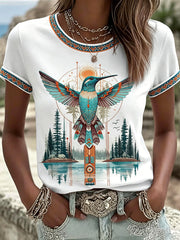 Women's Native Animal Art Print T-Shirts