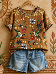 Women's Native Hummingbird Art Tops