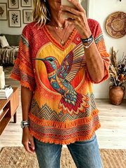 Women's Native Hummingbird Art Tops