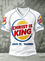 Men's "Christ Is King" V-Neck T-Shirts