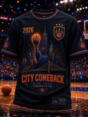 Men's Classic Basketball Fan Graphic Short Sleeve T-shirt