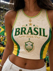 Women's Gift For Football Fans Print Casual Vest