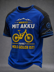 Men's WARUM ICH MIT AKKU FAHRE? WEILS GEILER IST! Short Sleeves T-shirt