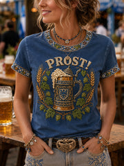 Oktoberfest der Frauen: Prost! Bedrucktes Freizeit-T-Shirt
