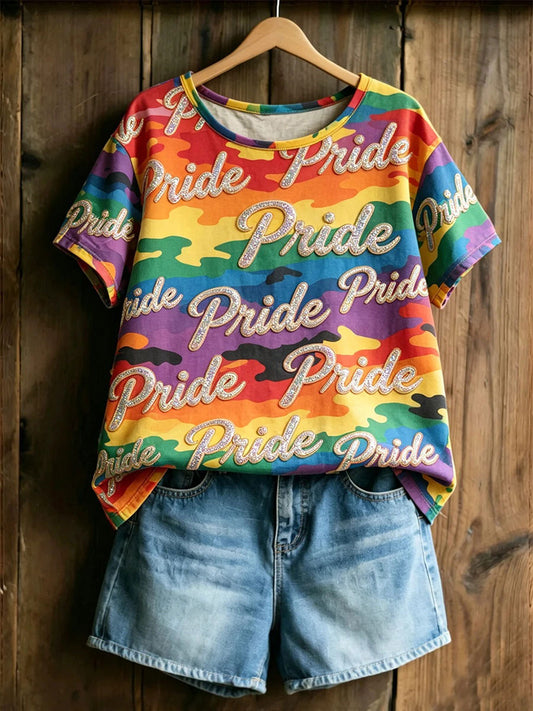 Women's Pride Month Print Casual T-Shirt