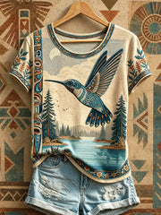 Women's Native Hummingbird Art T-Shirts