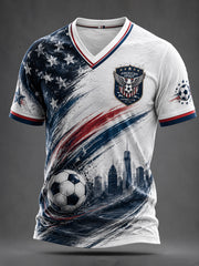 Men's USA Football V-neck T-shirt