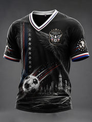 Men's USA Football V-neck T-shirt