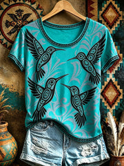 Women's Native Hummingbird Art T-Shirts