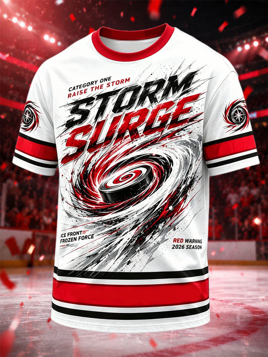 Men's Gift For Ice Hockey Fans Print Casual Tee