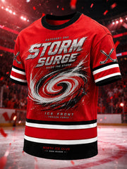 Men's Gift For Ice Hockey Fans Print Casual Tee