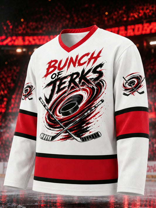 Men's Gift For Ice Hockey Fans Print Casual Long-Sleeve Top