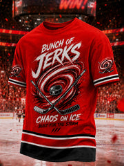 Men's Gift For Ice Hockey Fans Print Casual Tee