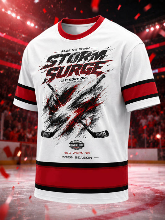 Men's Gift For Ice Hockey Fans Print Casual Tee