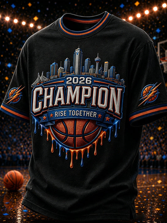 Men's Gift For Basketball Fans Print Casual Short Sleeve T-shirt