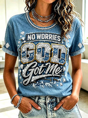 Women's 'no worries god got me' T-shirts
