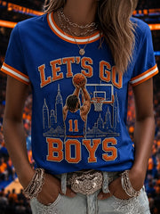 Women's Gift For Basketball Fans Print Casual Tee