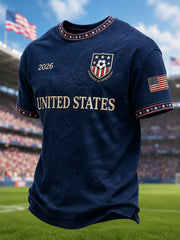 Men's Gift For Soccer Fans Print Casual Tee