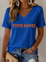 Women's Gift For Basketball Fans Print Casual V-Neck Tee