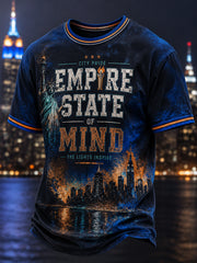 Men's New York Basketball Fans Printed T-Shirt