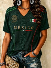 Women's Gift For Football Fans Print Casual Short Sleeve T-shirt