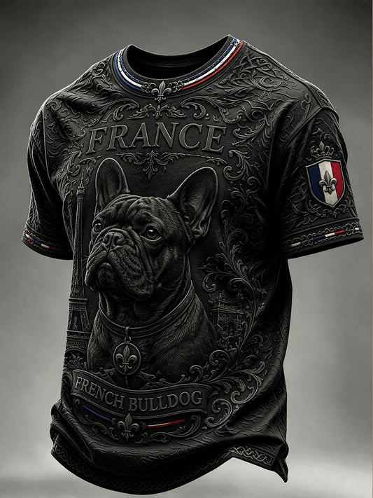 Men's French Bulldog Short Sleeves T-shirt