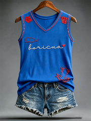 Women's Puerto Rico Pride Art Printed Vests