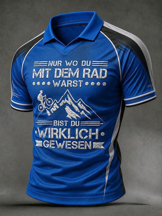 Men's NUR WO DU MIT DEM RAD WARST BIST DU WIRKLICH GEWESEN T-shirt