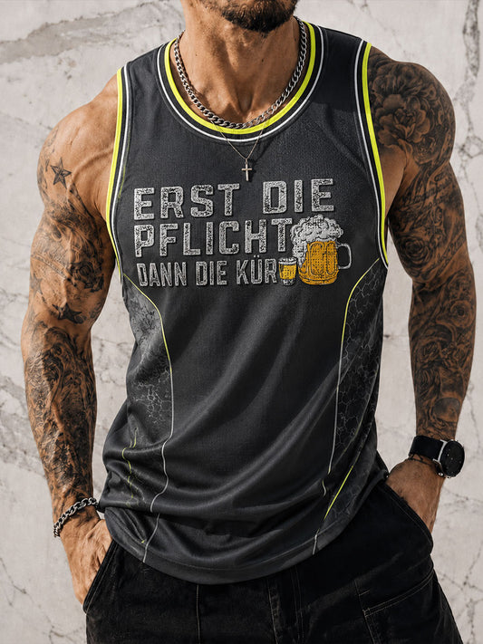 Men's ERST DIE PFLICHT DANN DIE KÜR Casual Tank Top