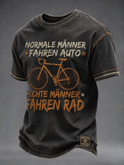 Men's NORMALE MÄNNER FAHREN AUTO ECHTE MÄNNER FAHREN RAD Short Sleeves T-shirt