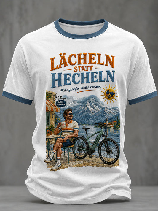 Men's LÄCHELN STATT HECHELN Short Sleeves T-shirt