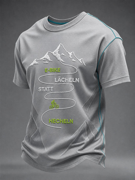 Men's E-BIKE LÄCHELN STATT HECHELN Short Sleeves T-shirt
