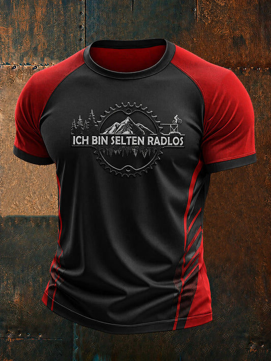 Men's Ich Bin Selten Radlos Short Sleeves T-shirt