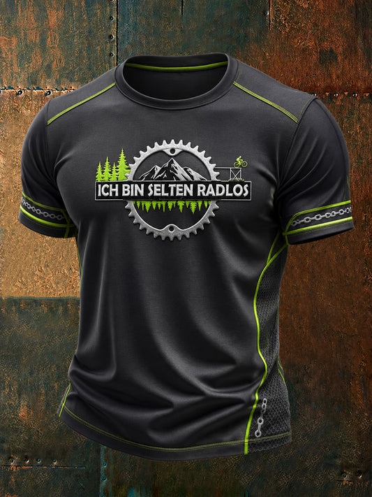 Men's Ich Bin Selten Radlos Short Sleeves T-shirt