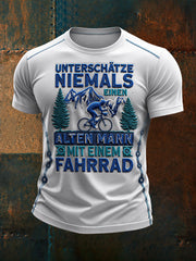 Men's UNTERSCHÄTZE NIEMALS EINEN ALTEN MANN MIT EINEM FAHRRAD Short Sleeves T-shirt