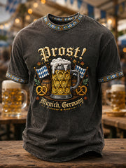 Herren-Oktoberfest Prost! Bedrucktes Freizeit-T-Shirt
