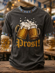Herren-Oktoberfest Prost! Bedrucktes Freizeit-T-Shirt