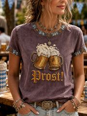 Oktoberfest der Frauen: Prost! Bedrucktes Freizeit-T-Shirt