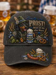 Unisex Lustiger Dackel Oktoberfest Prost! Hut