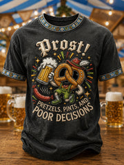 Herren-Oktoberfest Prost! Bedrucktes Freizeit-T-Shirt