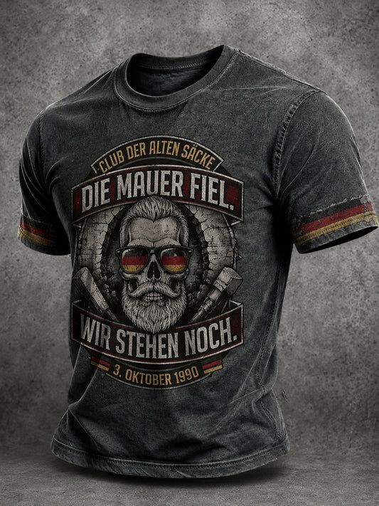 Herren Tag der Deutschen Einheit Lustiger Slogan Print Casual T-Shirt